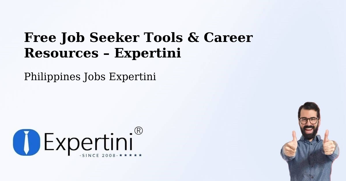 Free Job Seeker Tools & Career Resources – Polloc - Polloc, Philippines Jobs Expertini