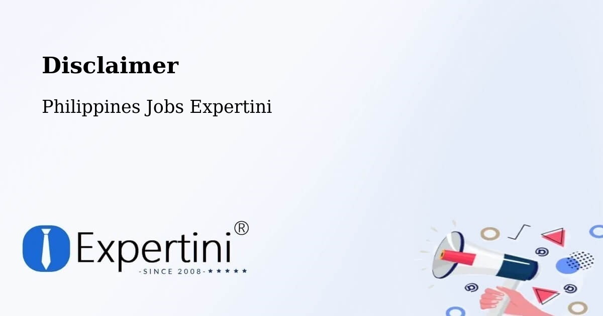 Disclaimer – Polloc - Philippines Jobs Expertini